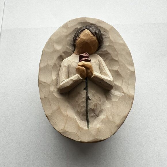 Willow Tree by Demdaco Loving Angel #26610 Resin Keepsake Oval Box 2004 - Picture 1 of 11